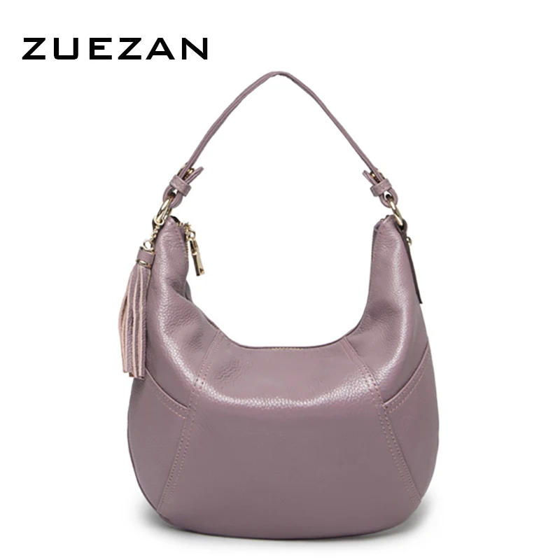 

100% Natural Cowhide HOBO, Women Genuine Leather Shoulder bag, Real Cow's Skin bag Female Full Grain Crossbody bags A262