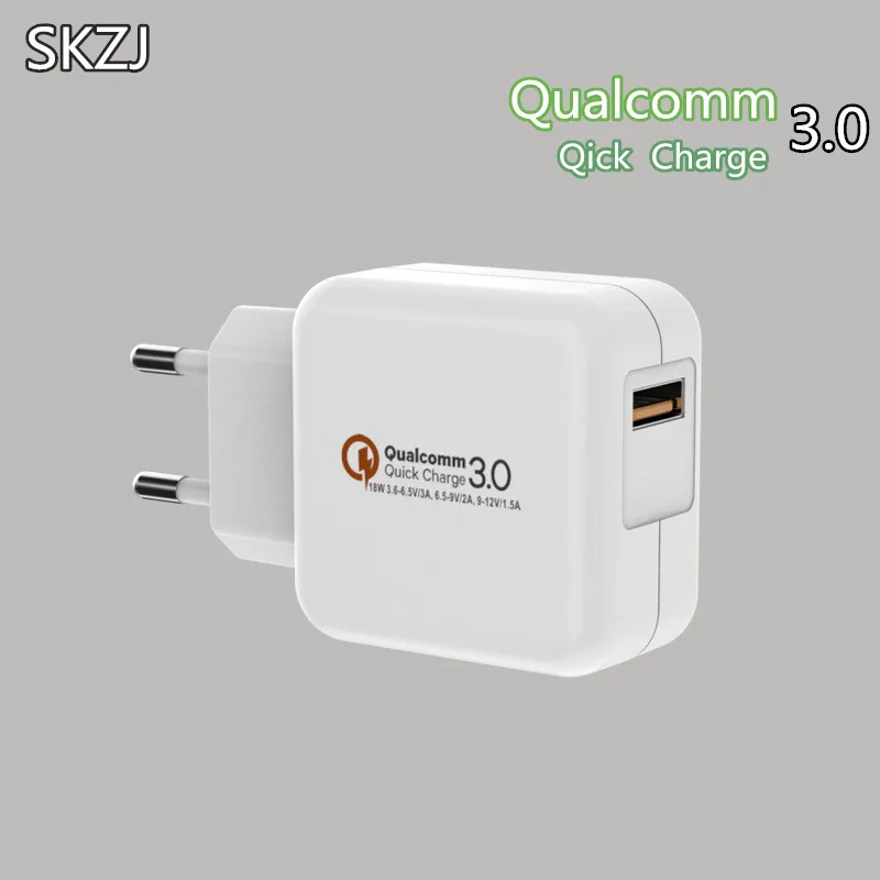 SKZJ 18W Quick Charge 3.0 Fast Mobile Phone Charger EU US