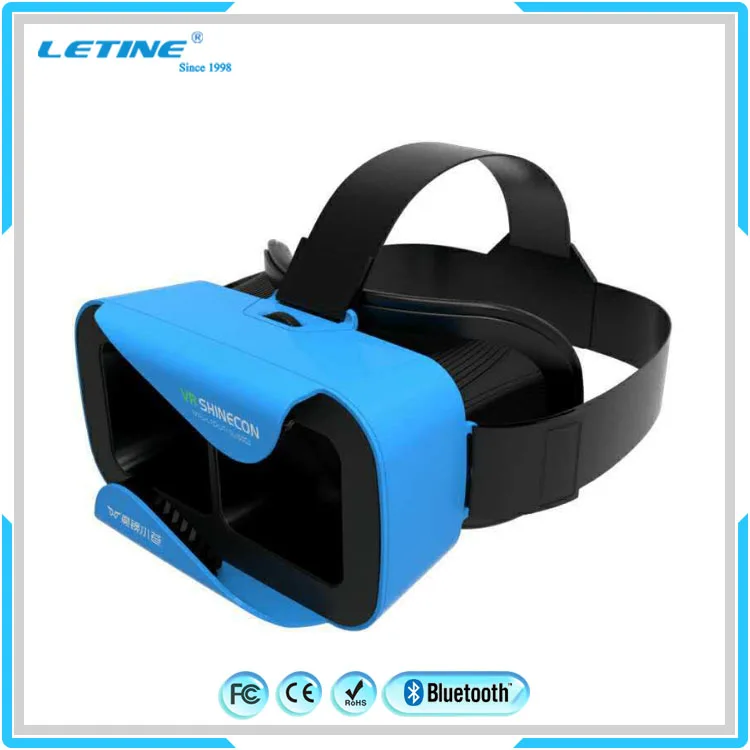 Hot Sale font b VR b font Shinecon Google Cardboard 2 0 Bluetooth Virtual Reality 3D