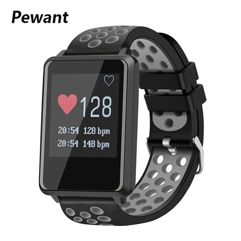 

Pewant IP67 Smart Bracelet 1.44 Inch Bluetooth 4.2 Sports Smart Watch Heart Rate Monitor Smart Band For Xiaomi Huawei iPhone X