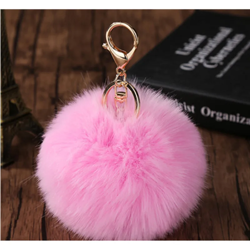 Aliexpress.com : Buy 10cm Fur Pom Pom Keychains Fluffy Chaveiro Faux ...