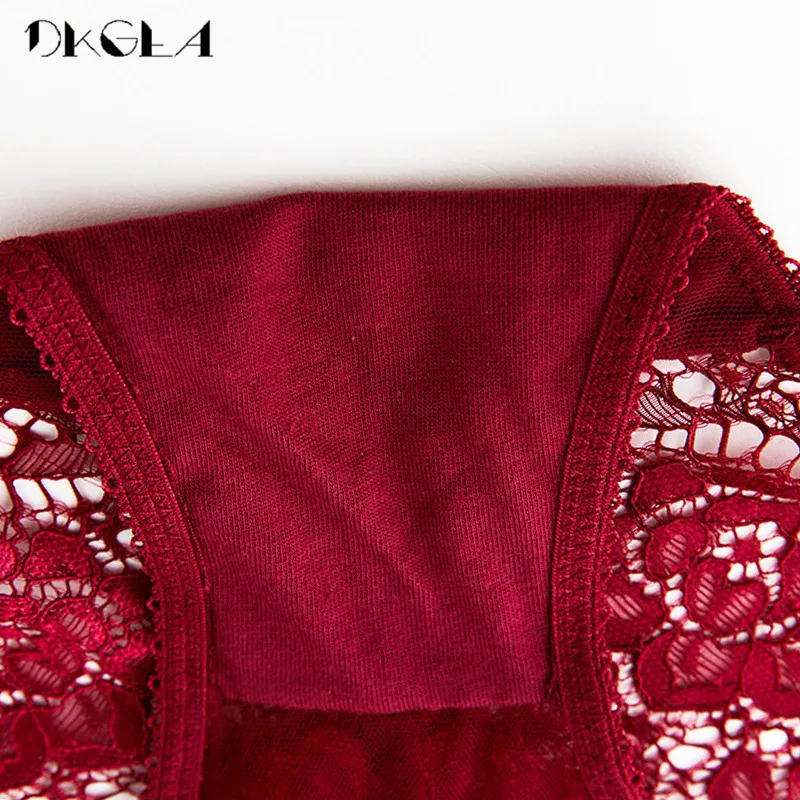 2018 New Hot Low-rise Transparent Panties Lace Embroidery Plus Size XL L M Briefs Women Green Underwear Sexy Temptation Panty