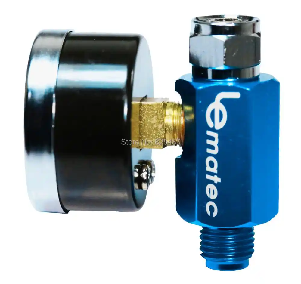 LEMATEC Air Flow Control Valve With Gauge for Spray Gun Paint Gun