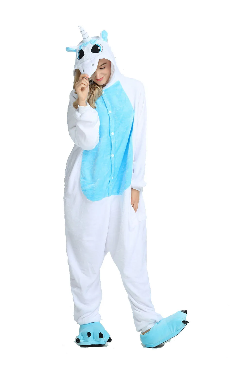 Мода для взрослых зимние Пижама Kigurumi все в одном пижама костюмы животных Косплэй