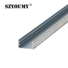 SZYOUMY 50 шт. приспособление U канал слот свет бар алюминиевый профиль серебряный цвет для жесткого светодиодный светильник SMD 5630 5050 8520 7020
