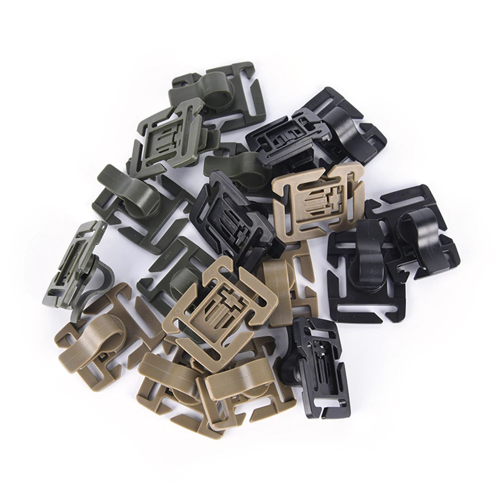

5Pcs Drinking Tube Clip Rotatable Molle Hydration Bladder Drinking Straw Tube Hose Webbing Clip for Camelbak Water Pack Bag