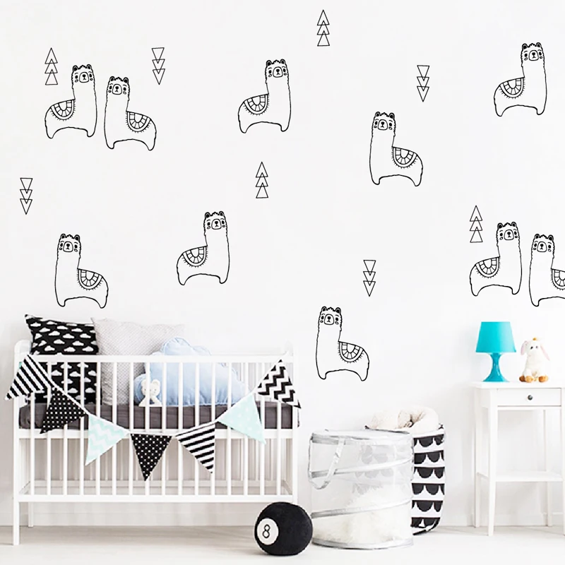 Llama Vinyl Wall Decals Kids Room Decor