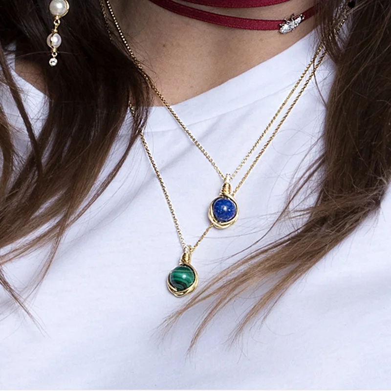 

Luxury Valentine Nature Malachite Collar Necklace Pure 925 Sterling Silver Black Freshwater Pearl Stone Beads Women Wedding