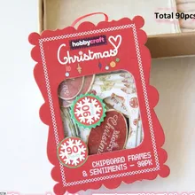 Креативные товары для скрапбукинга DIY альбом 90 шт. высечки Рождественская тема для украшения для скрапбукинга