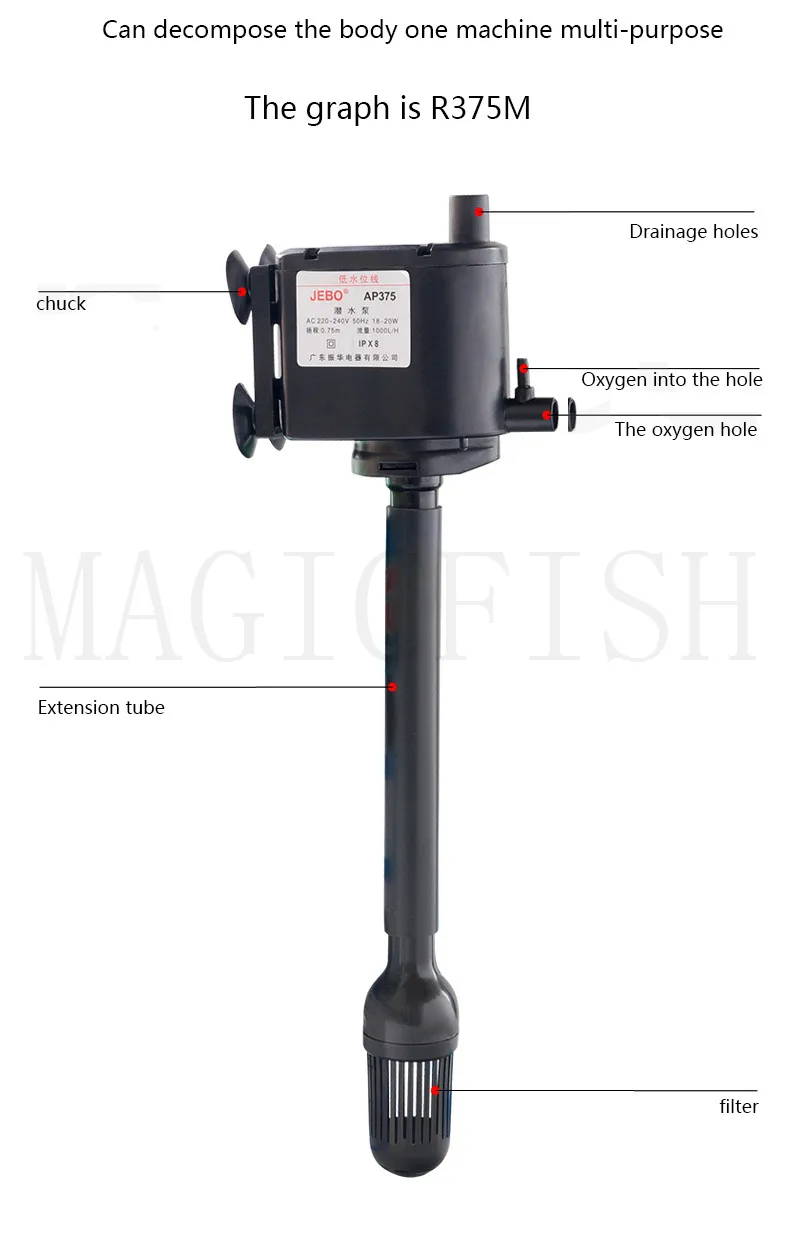 220 в JEBO аквариумный насос 3в1 AP362 R362M R119 маленький размер фильтр для аквариума жидкий фильтр Водяной насос для аквариума