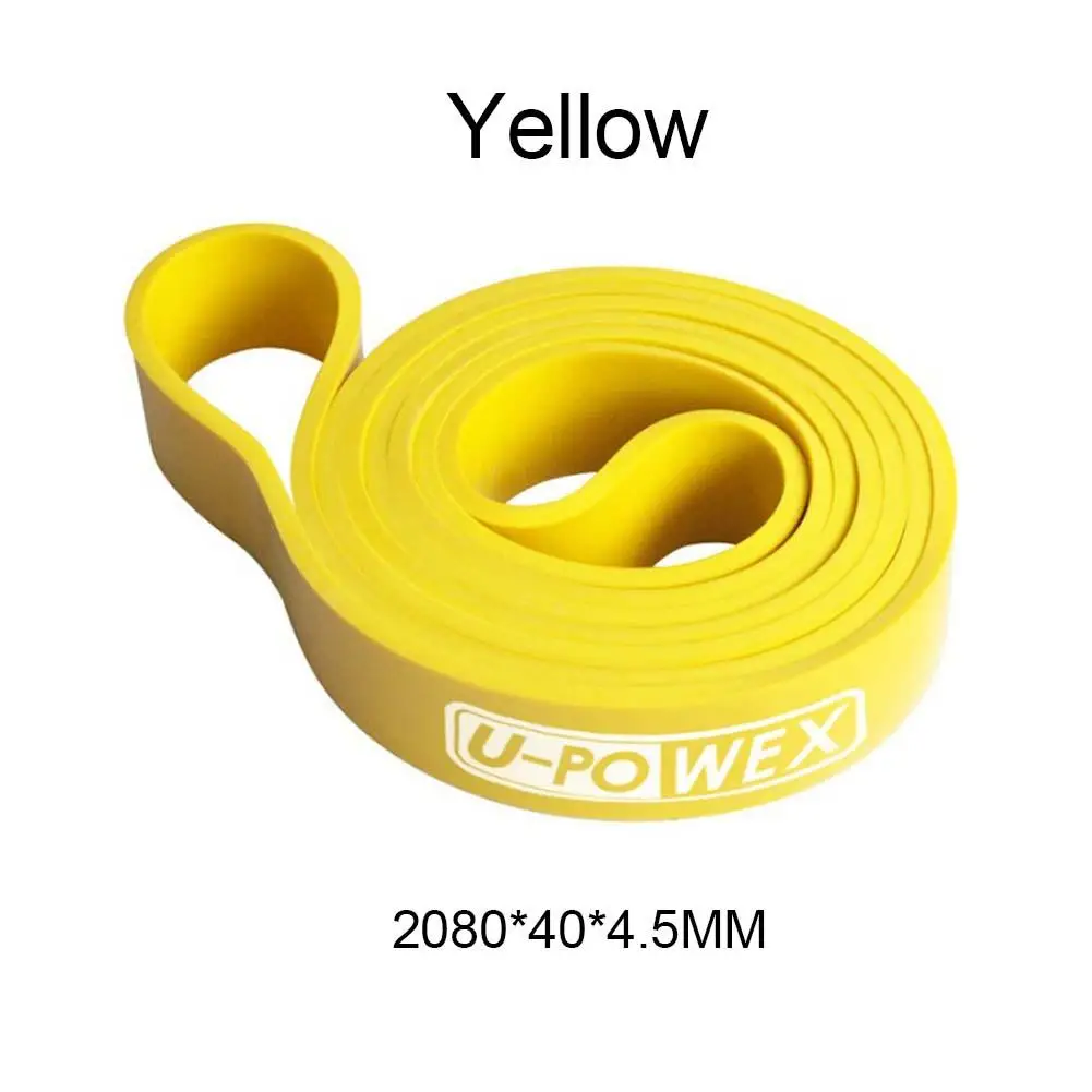 Эспандер для занятий фитнесом, упражнений, резиновый ремешок, гимнастический эспандер, усиленный тренировочный силовой браслет, фитнес-резинки - Цвет: Yellow