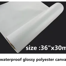 3"* 30 м с покрытием RC водонепроницаемый холст из полиэстера/высокие глянцевые холсты из полиэстера со струйной печатью/ткань с покрытием 260 г
