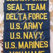 Синий пользовательское имя ленты нагрудные ленты услуги ленты Боевая Тактическая Военная Вышивка-накладка значки