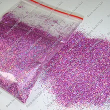50 г-0,4 мм 015 дюймов Блестки для ногтей Сиреневый Цвет Блеск для ногтей Пыль порошок для ногтей искусство украшения и блестки для ногтей