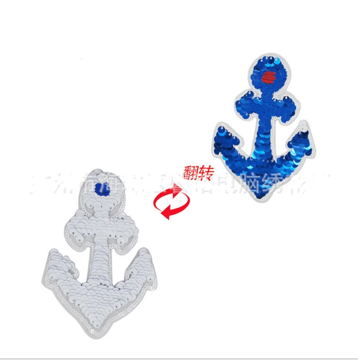 

NEW Cartoon letter Reversible Change color Sequins Sew On Patches for clothes DIY Patch Applique Bag Clothing Coat Jeans Craft