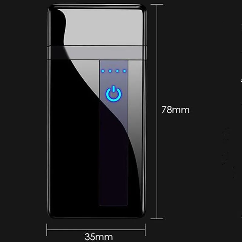 Новая сигарета с зарядкой от USB Электронная зажигалка сенсорный переключатель ветрозащитная Зажигалка перезаряжаемая электрическая зажигалка для курения