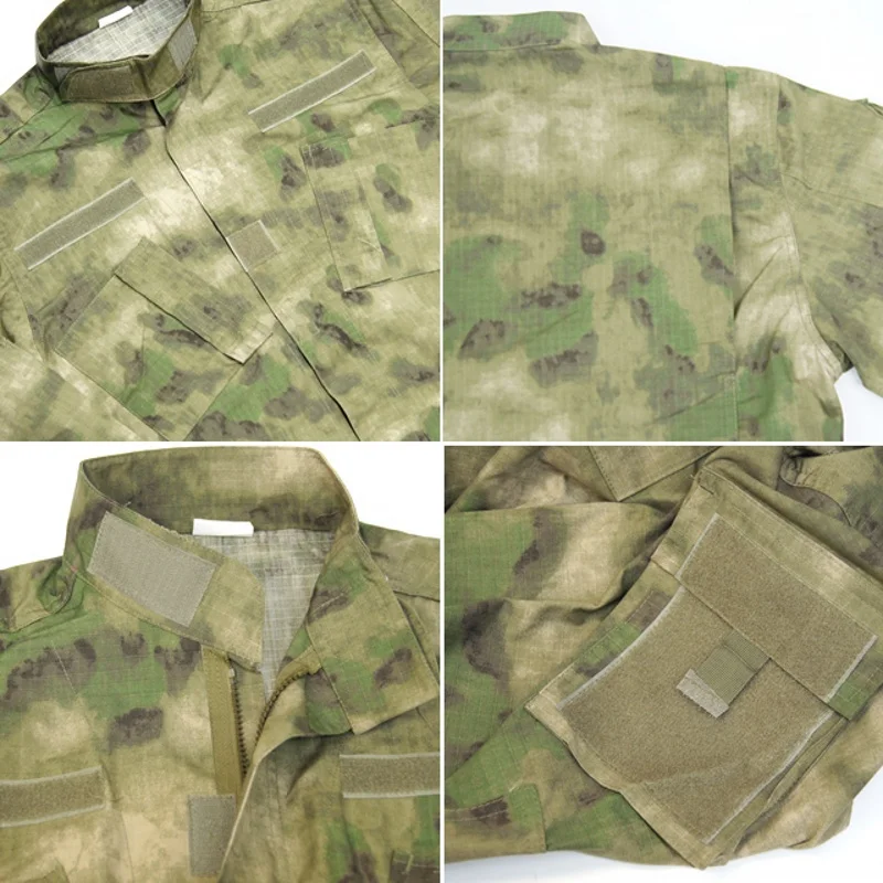  CQC Tactical Airsoft Military Army Uniform BDU Combat Uniform Men Jacket & Pants Set Outdoor Paintb