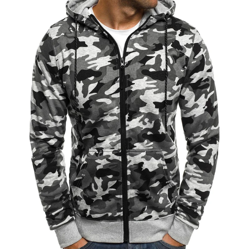 

New Brand Hoodie Sweatshirt Men Hoodies Fashion Camouflage Hoodie Mens Hip Hop Coat Zip Cardigan Men'S Casual Tracksuits XXXL