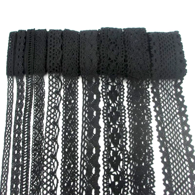 Lucia artesanía 2 yardas/lote negro de encaje tejido Trim cinta DIY ropa accesorios para el pelo lazo de encaje bordado N0202 Lucia artesanía 2 yardas/lote negro de encaje tejido Trim cinta DIY ropa accesorios para el pelo lazo de encaje bordado N0202
