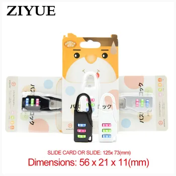 

2pcs/lot Free Shipping Colorful mini Bag Combination Code lock