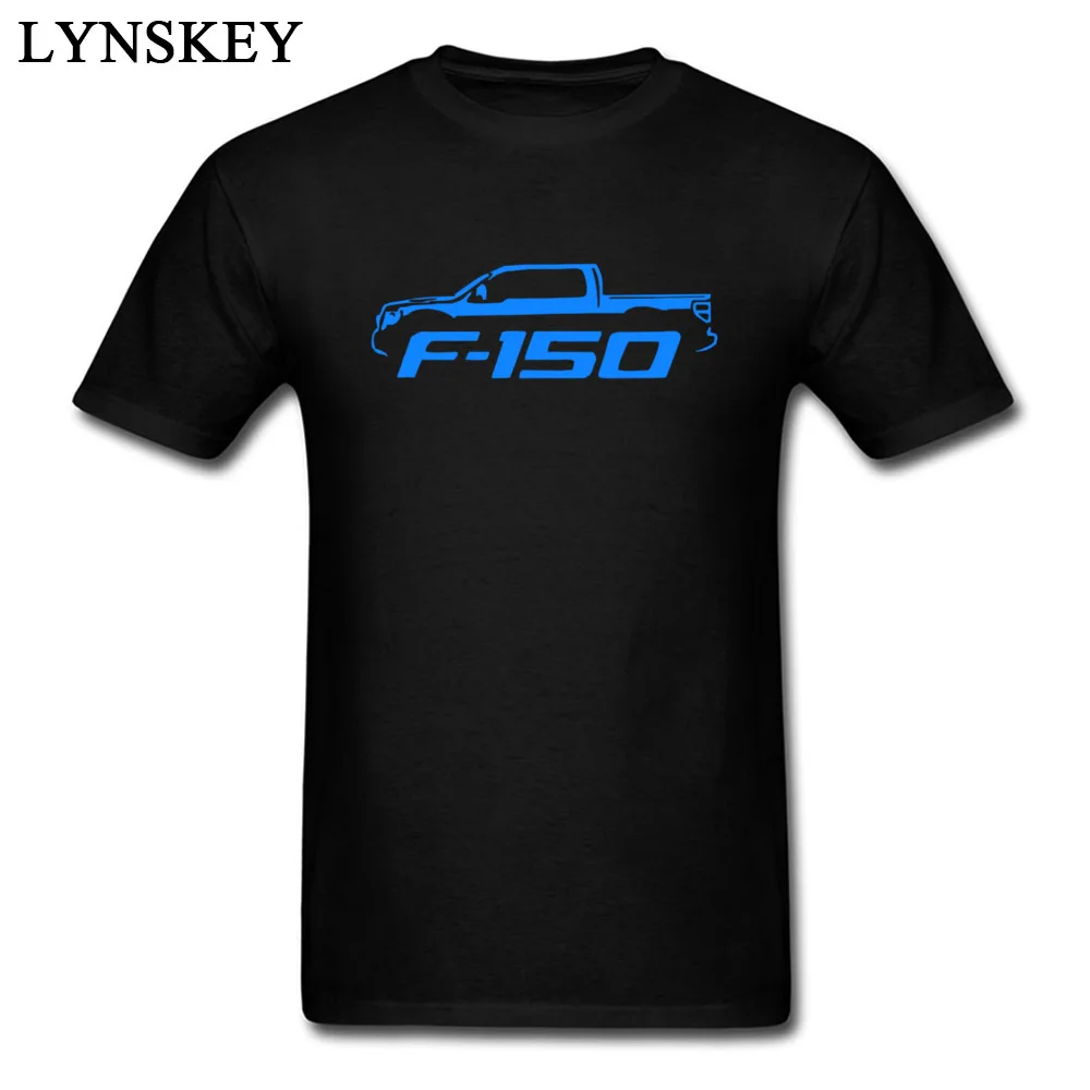 100% Cotton Men Short Sleeve Tops T Shirt Casual Unique Summer Autumn T-shirts Personalized Fashion Round Collar Clothing Shirt 2009-14 Ford F150 Pickup Truck Blue Classic Color black