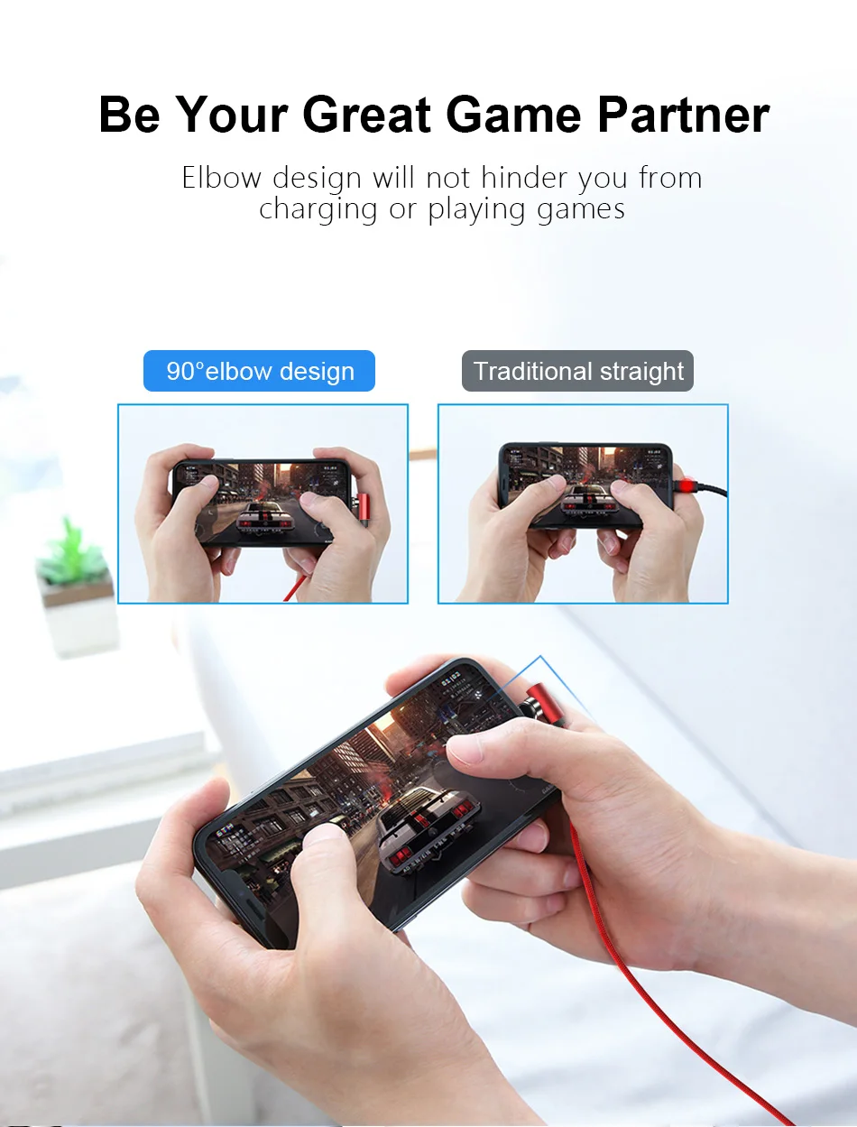 NOHON Elbow Magnetic Charging Cable For iPhone X XS MAX XR Micro USB Type C Phone Charge For Xiaomi Samsung S9 S8 Magnet Cables (5)