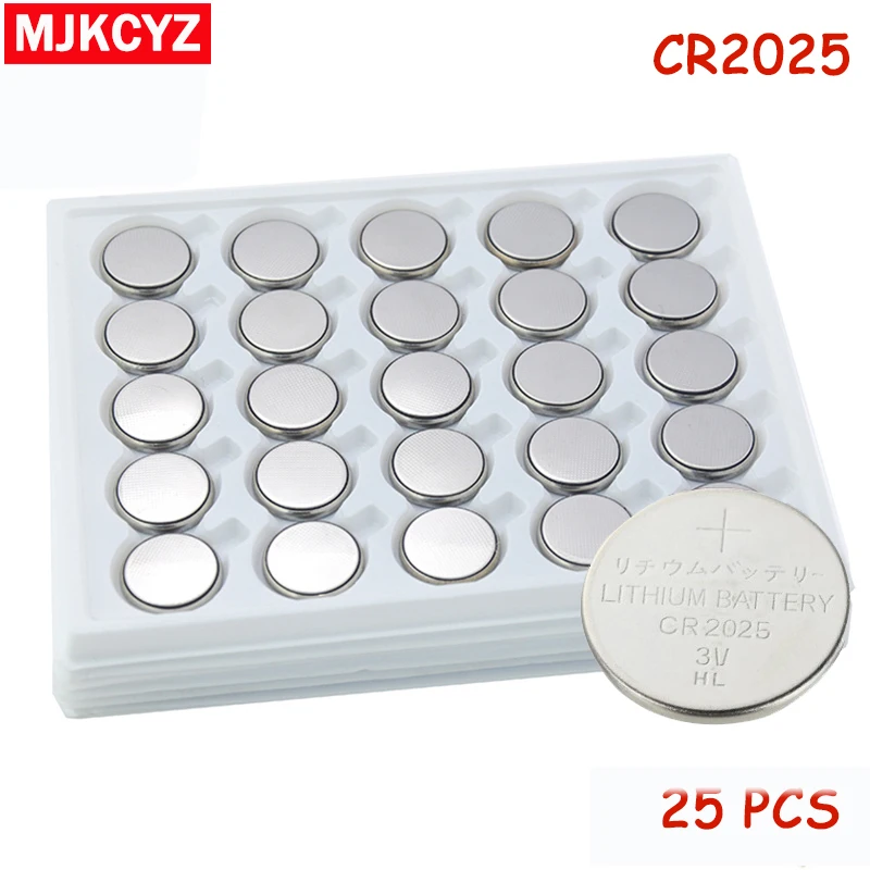 

25pcs/Lot CR2025 3V Cell Coin Button Battery lithium Li-ion ECR2025 DL2025 BR2025 KL2025 L2025 Watches,clocks toys free shipping