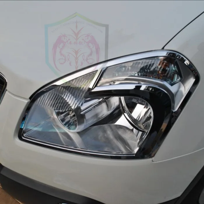 ABS Chrome Front Head Light Lamp Headlight Cover Trim For Nissan