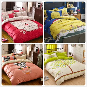 

King Queen Twin Double Size Quilt Duvet Cover 3/4 pcs Bedding Set Kids Bedlinens 1.5m 1.8m 2.0m Flat Sheet Bed Linens Bedclothes