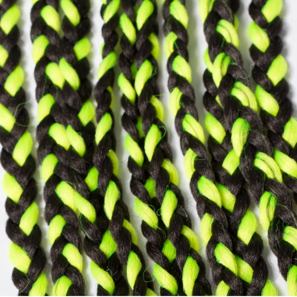 Qp hairCrochet Braids Medium Box Braid Hair Extensions Ombre Synthetic Braiding Hair Crotchet Bulk