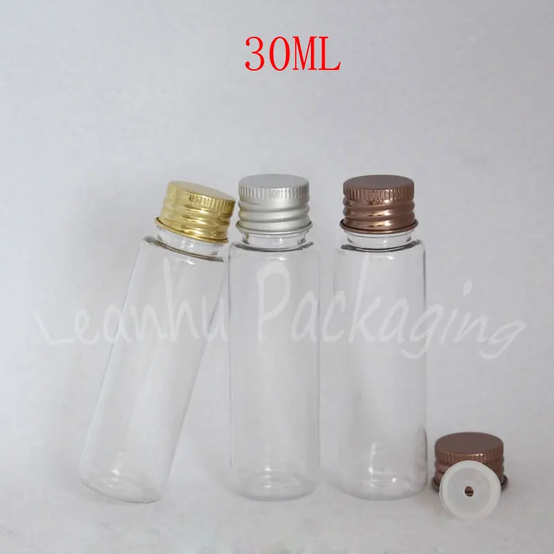 

30ML Transparent Plastic Bottle Aluminum Cap , 30CC Empty Cosmetic Container , Lotion / Toner / Shower Gel Sample Sub-bottling