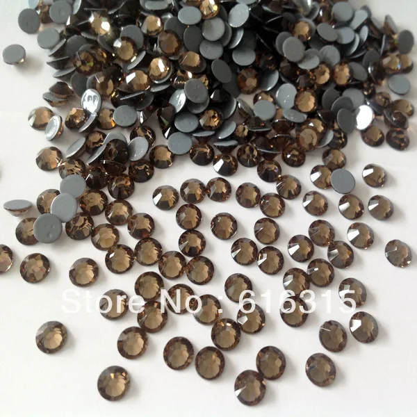 

extremely shiny stones of hot fix ss20 in smoked topaz with 1440 pcs each pack ,good price china factory directly sale