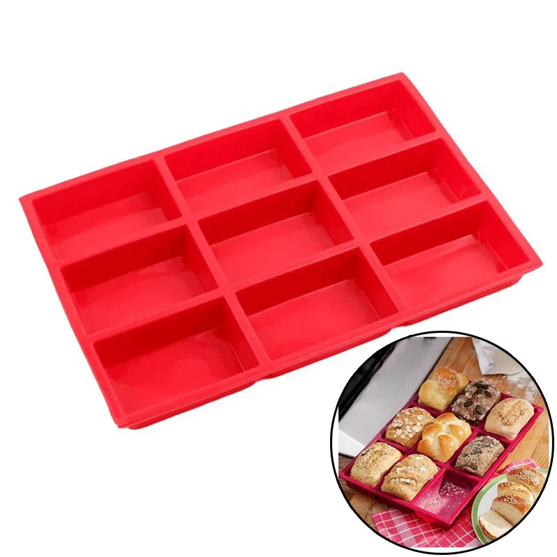 9 Cavity Cake Mold Mini Fancy Brownie Cake Pan Silicone