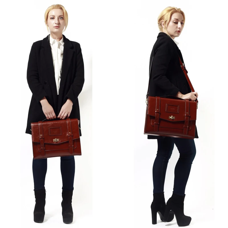 ECOSUSI, новинка, женские сумки-мессенджеры из искусственной кожи, сумки для ноутбуков, 14,7 дюймов, сумки через плечо, для путешествий, с пряжкой, сумка на плечо, для путешествий, брендовая сумка