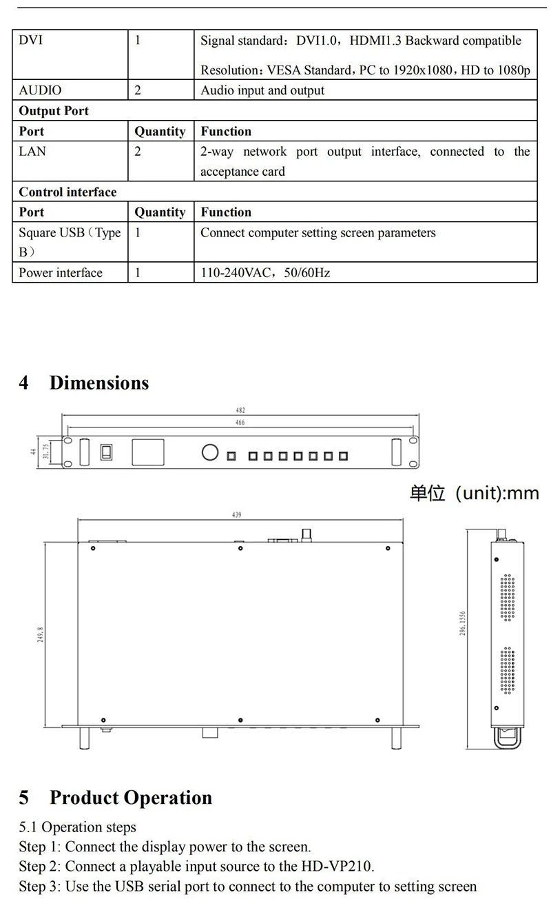 Светодиодный дисплей видео процессор HuiDu HD-VP210 2in1 светодиодный дисплей системы управления