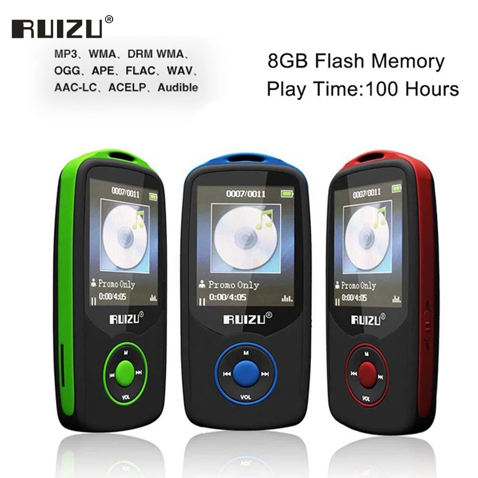 Ruizu X06 без потерь Flac Портативный Hifi Цифровой Спорт Аудио экран Mp 3 Музыка Mp3 плеер