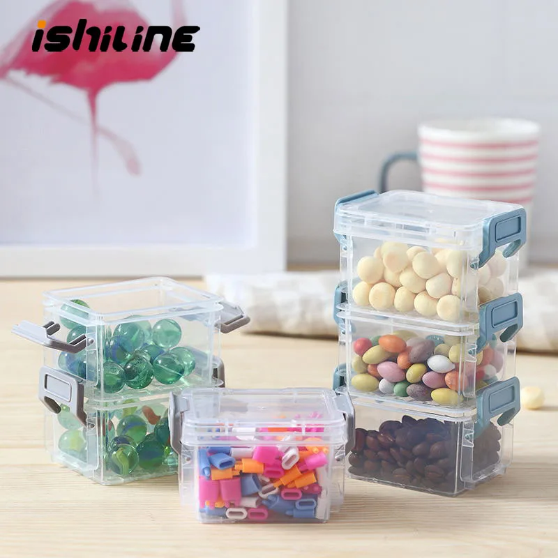 

Stackable Transparent Storage Box Cotton Swab Box Candy Box Jewelry Finishing Box Plastic Sundries Box Pencil Case