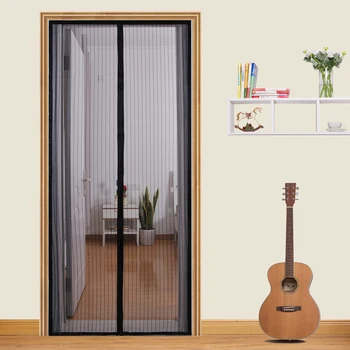 

210 X 100cm Hands-free Magic Net Mesh with Magnets Anti Fly Bug Mosquito Door Screen Curtain Door Mosquito Screens