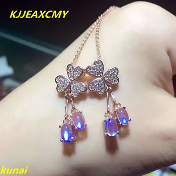 

KJJEAXCMY fine jewelry s925 silver color jewelry natural moonstone pendants to send necklaces