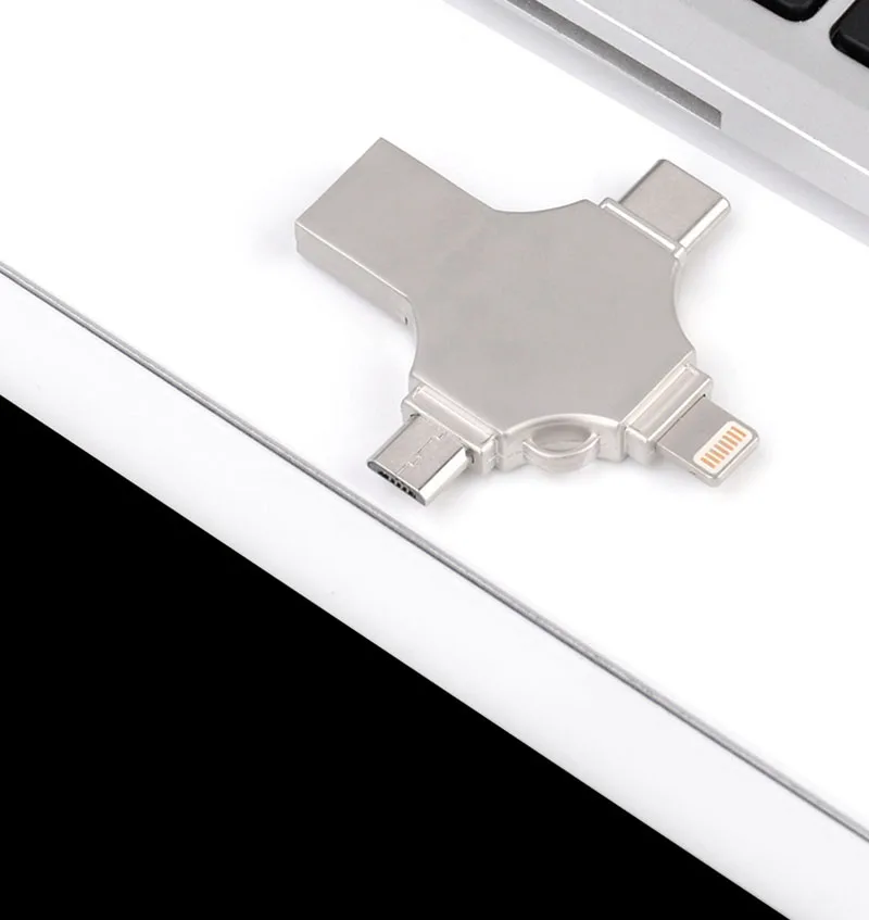 Накопитель USB флешка 3,0 128 ГБ Usb флэш 8 ГБ 16 ГБ 32 ГБ USB-C type C смартфон Micro USB карта памяти OTG для iPhone IOS Телефон