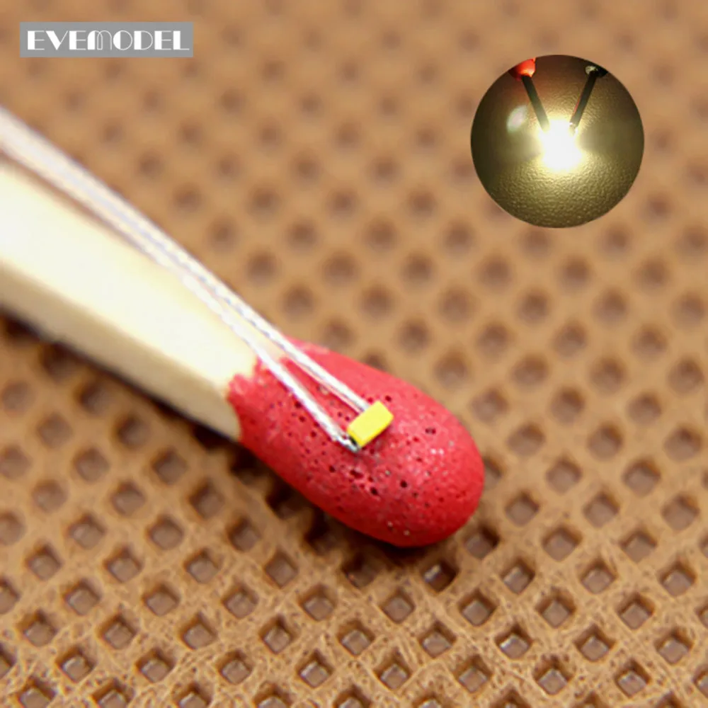 

T0402WM 20pcs Pre-soldered micro litz wired leads Warm White SMD Led 0402 NEW