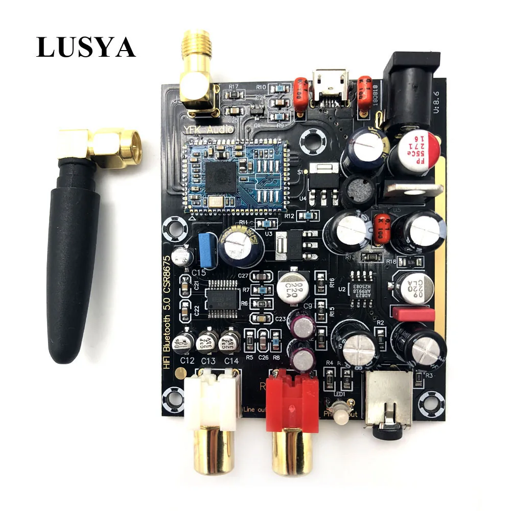  Lusya CSR8675 Bluetooth 5.0 Wireless Receiver Board PCM5102A I2S DAC decoder board APTX HD Support 