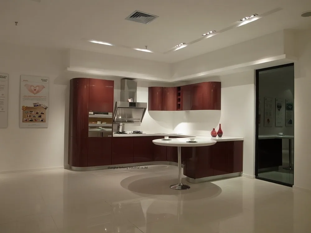 Современный глянцевый/лаковый кухонный шкаф (стандартный)|lacquer kitchen cabinet|kitchen