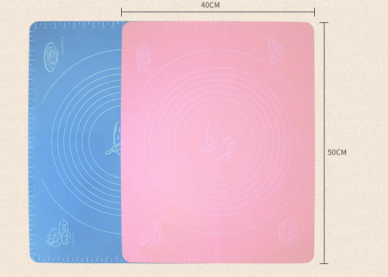 1 шт. антипригарный силиконовый коврик для раскатки теста подкладка для выпечки торта посуда для выпечки паста муки стол лист кухонные инструменты для приготовления пищи