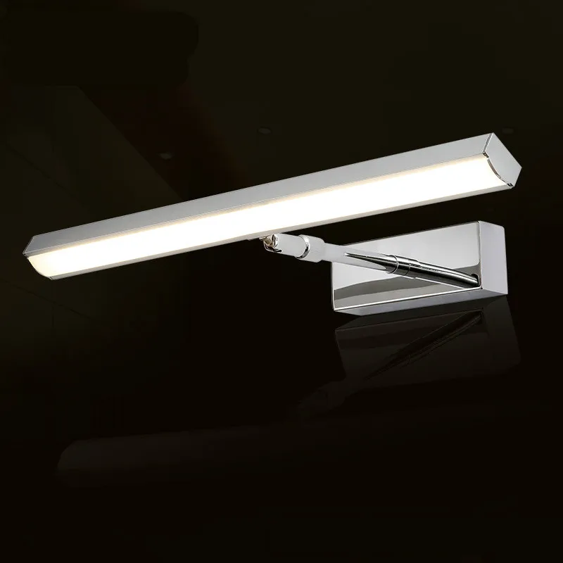 

New Modern Simple Durable Bright Flexible Aluminum Acryl Led Mirror Light For Bathroom Waterproof Anti-fog Wall Lamp 1136