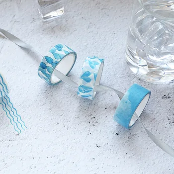 

8 pcs sky Blue color washi tape set Vintage Decoration cloud dew dot ripple masking tapes Diary sticker ablum Stationery DJ010
