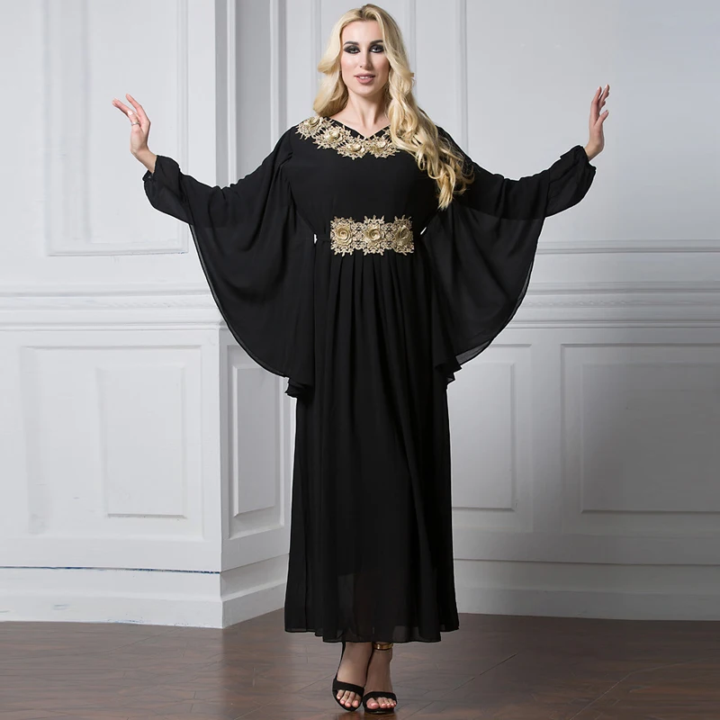 Abayas для женщин кафтан абайя Саудовская Аравия шифоновый хиджаб мусульманское