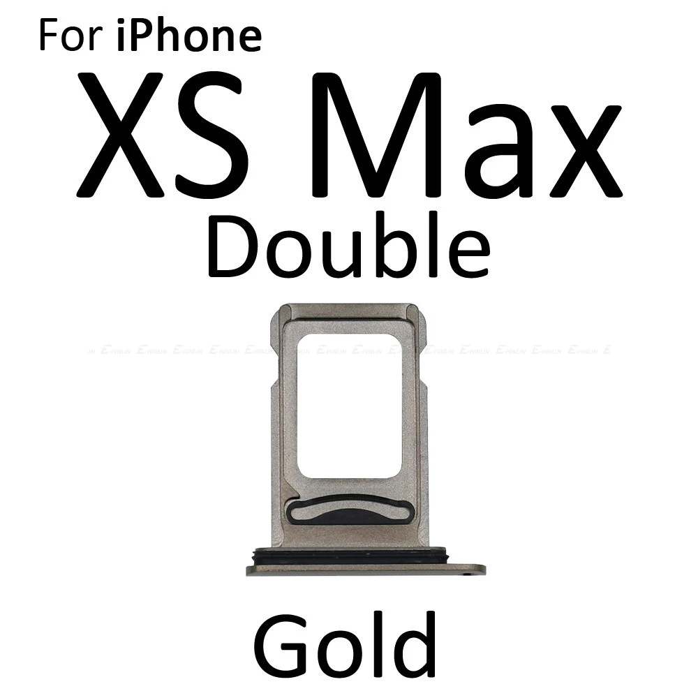 Для iPhone X XS Max Sim карты ЛОТОК СЛОТ держатель адаптер запчасти - Цвет: XS Max Double Gold