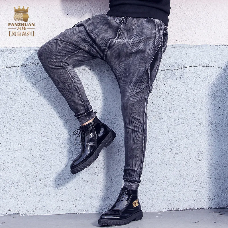 

Fanzhuan free shipping New fashion Harem loose men autumn 2017 Korean men's black casual pants Skinny trousers 818080