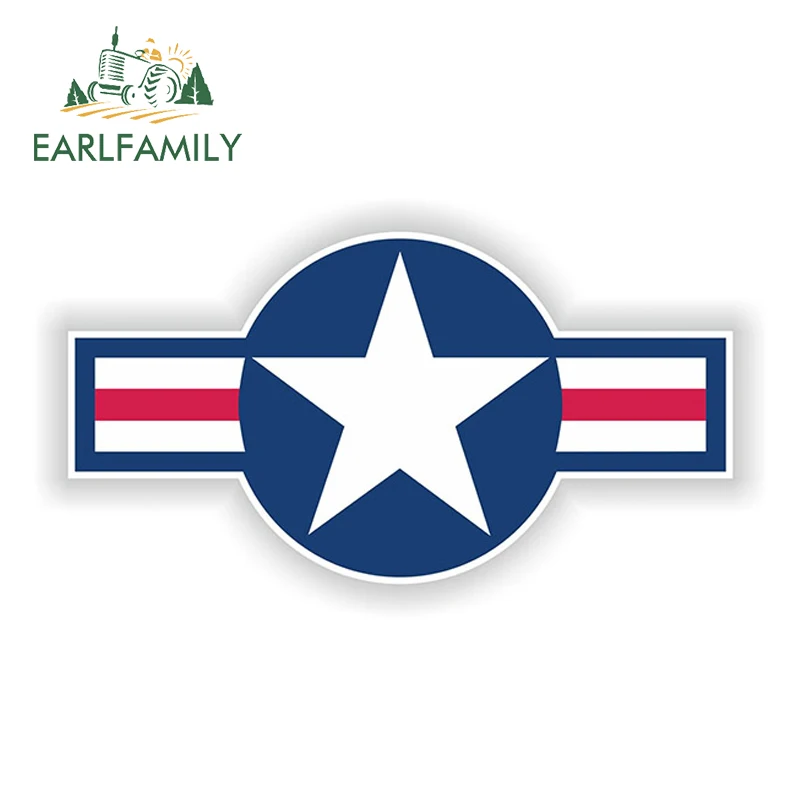 

EARLFAMILY US Air Force Star Stickers High Resolution Quality Print Car Sticker Vinyl Decal United States Airstar Blue Airstars